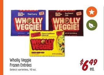 Sprouts Farmers Market Wholly veggie frozen entrées offer
