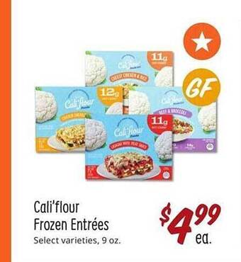 Sprouts Farmers Market Cali'flour frozen entrées offer