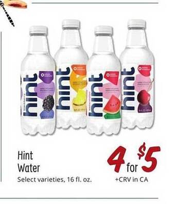 Sprouts Farmers Market Hint water offer