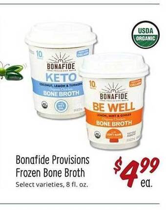 Sprouts Farmers Market Bonafide provisions frozen bone broth offer