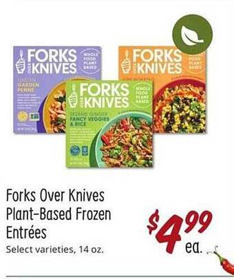 Sprouts Farmers Market Forks over knives plant-based frozen entrées offer