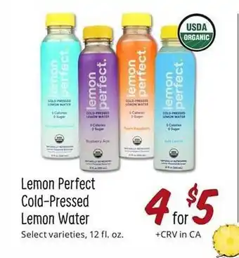 Sprouts Farmers Market Lemon perfect cold-pressed lemon water offer