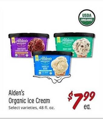 Sprouts Farmers Market Alden's organic ice cream offer
