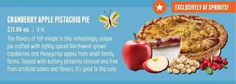 Sprouts Farmers Market Cranberry apple pistachio pie offer