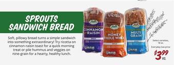 Sprouts Farmers Market Sprouts sandwich bread offer