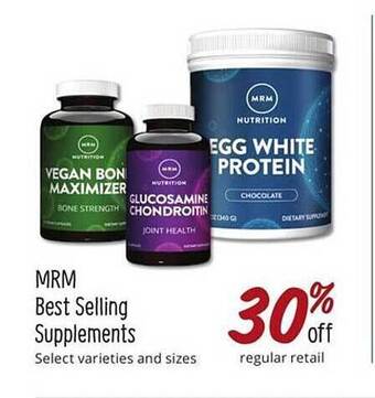 Sprouts Farmers Market Mrm best selling supplements offer