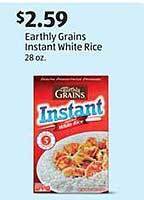 Aldi Earthly grains instant white rice offer
