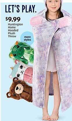 Aldi Huntington home hooded plush throw offer