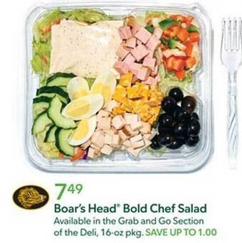 Publix Boar's head bold chef salad offer