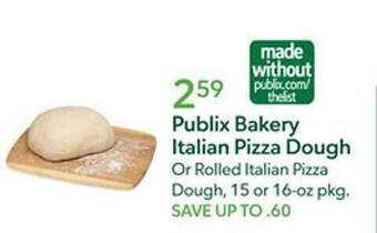 Publix Publix bakery italian pizza dough offer
