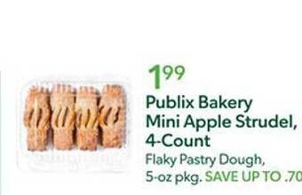 Publix Publix bakery mini apple strudel 4-count offer