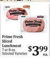 Rosauers Prime fresh sliced lunchmeat offer