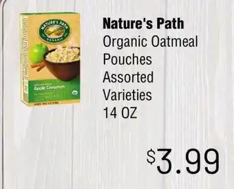 Nature's pathh organic oatmeal pouches assorted varieties