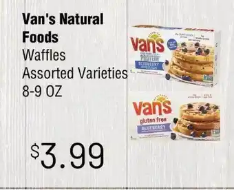Trade Fair Supermarket Van's natural foods waffles assorted varieties offer