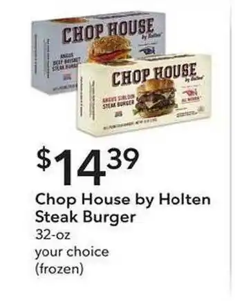 Weis Markets Chop house by holten steak burger offer