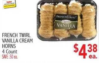 Ingles Markets French twirl vanilla cream horns offer
