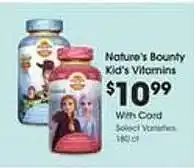 Kroger Nature's bounty kid's vitamins offer