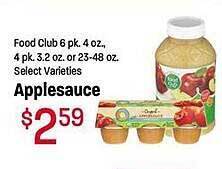 Maceys Food club applesauce offer