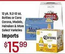 Maceys Bottles or cans corona modelo heineken & more select varieties imports offer