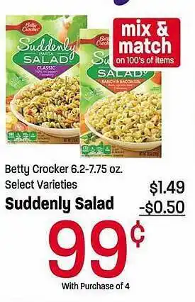 Maceys Betty crocker select varieties suddenly salad offer