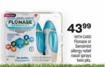 CVS Flonase or sensimist allergy relief nasal sprays twin pks offer