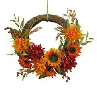 Kohl's Sonoma goods for life® asymmetrical sunflower wreath offer