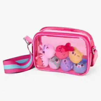 Claire's Transparent pink chibi critters crossbody bag offer