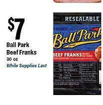 Big Y Ball park beef franks offer
