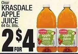 Ctown Clear krasdale apple juice offer