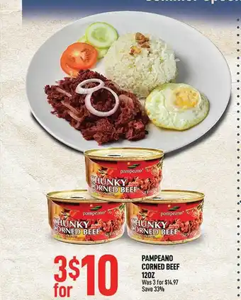 Seafood City Pampeano corned beef offer