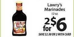 ACME Lawry's marinades offer