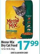 ACME Meow mix dry cat food offer