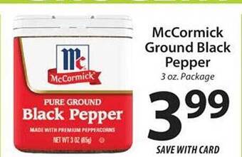ACME Mccormick ground black pepper offer