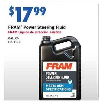 Fram power steering fluid