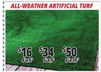 Ocean State Job Lot All-weather artificial turf offer