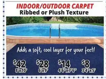 Ocean State Job Lot Indoor-outdoor carpet ribbed or plush texture offer