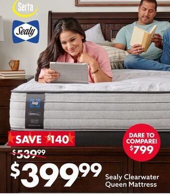Big Lots Sealy clearwater queen mattress offer