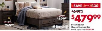 Big Lots Broyhill eden queen storage bed offer
