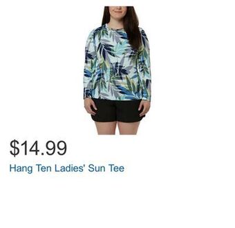 Costco Hang ten ladies' sun tee offer
