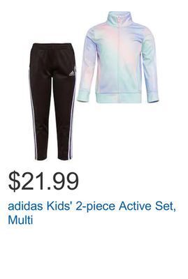 Costco Adidas kids' 2-piece active set, multi offer