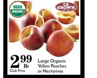 Pavilions Large Organic Yellow Peaches Or Nectarines offer