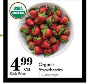 Pavilions Organic Strawberries offer