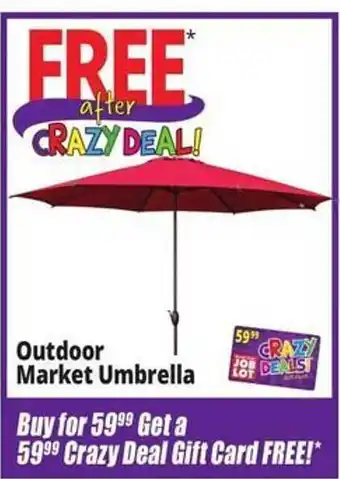 Ocean State Job Lot Outdoor market umbrella offer