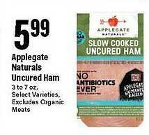 Big Y Applegate naturals uncured ham offer