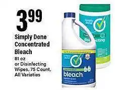 Big Y Simply done concentrated bleach offer