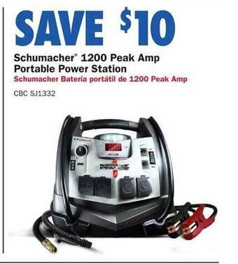 Advance Auto Parts Schumacher 1200 peak amp portable power station offer