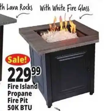 Ocean State Job Lot Fire island propane fire pit 50k btu offer