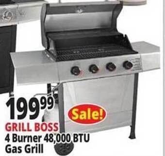 Ocean State Job Lot Grill boss 4 burner 48,000 btu gas grill offer