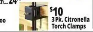 Ocean State Job Lot 3 pk. citronella torch clamps offer