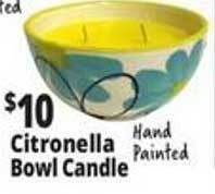Ocean State Job Lot Citronella bowl candle offer